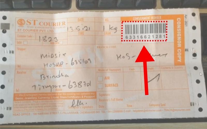 st courier tracking slip